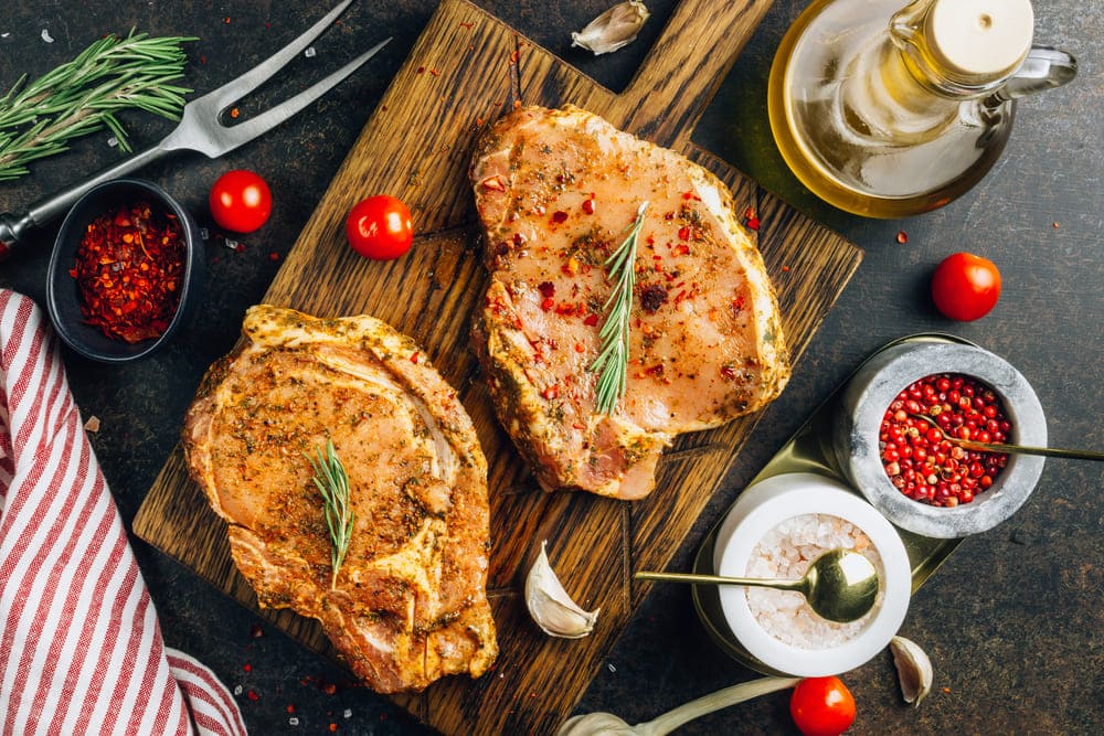 carne de porc cu piper si rosmarin