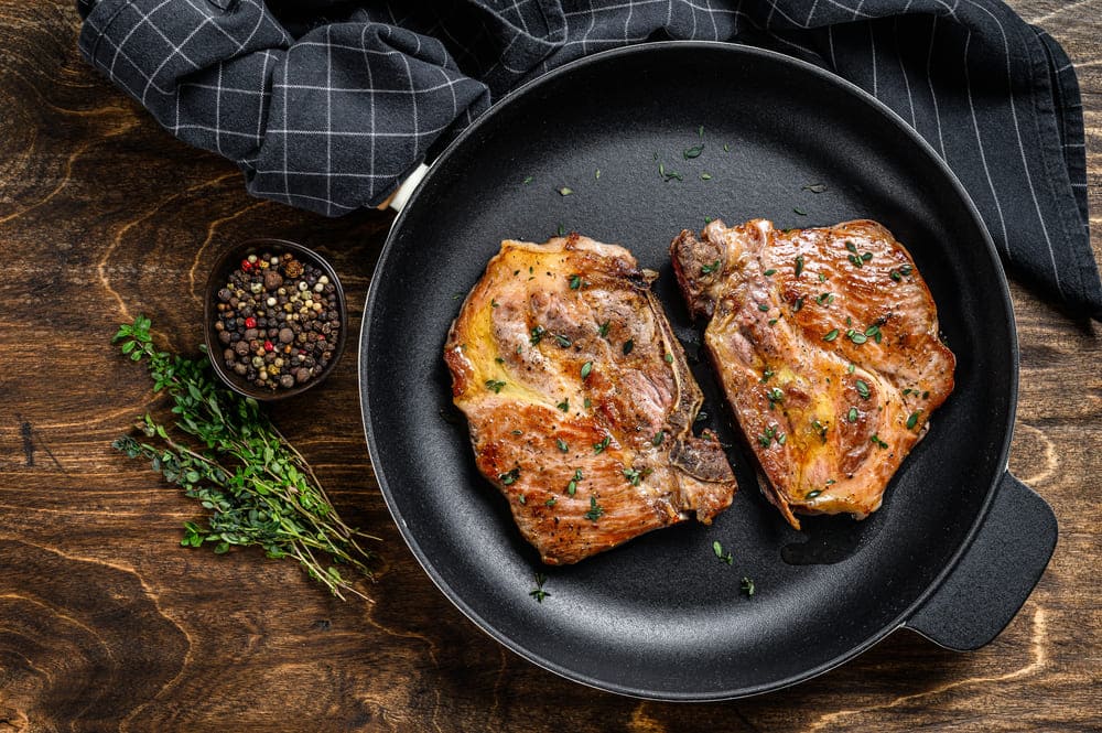 cefa de porc in tigaie