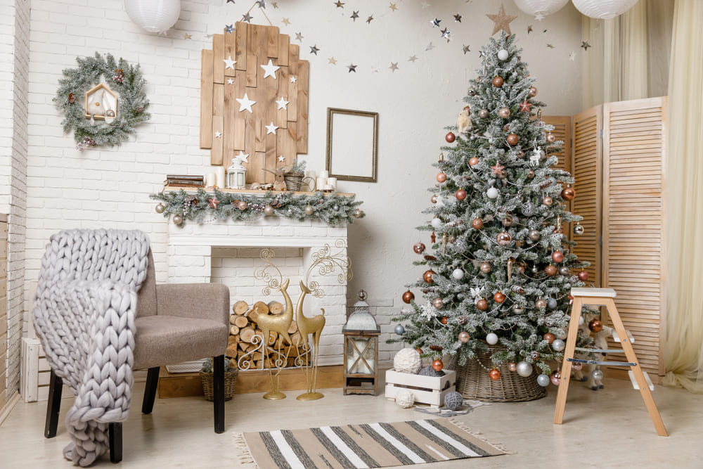 Decor scandinav pentru bradul de Crăciun