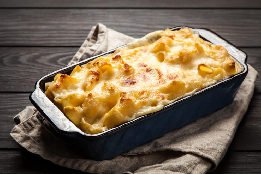 Ingrediente pentru macaroane cu brânză dulce la cuptor