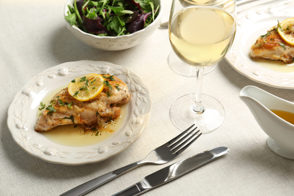 Vinul alb si pestele