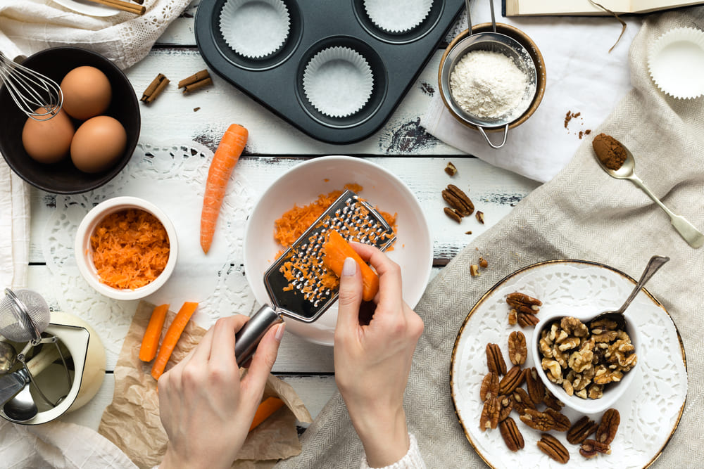 Ingrediente necesare pentru tortul de morcovi