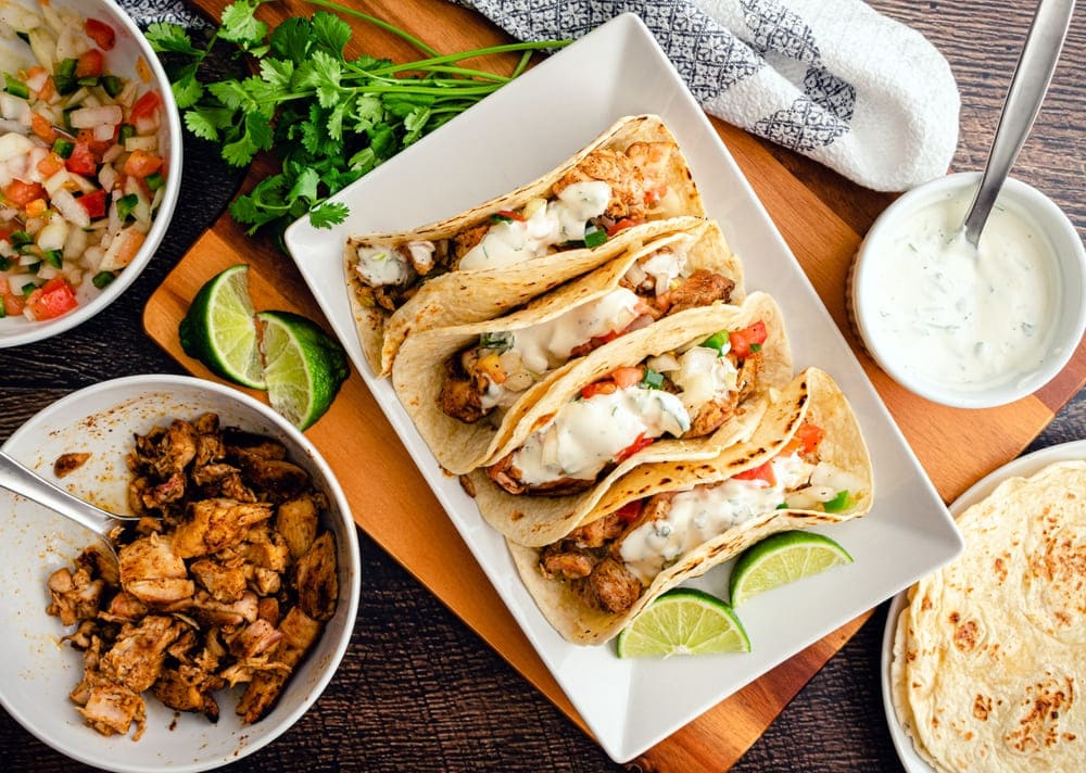 Tacos cu carne de pui